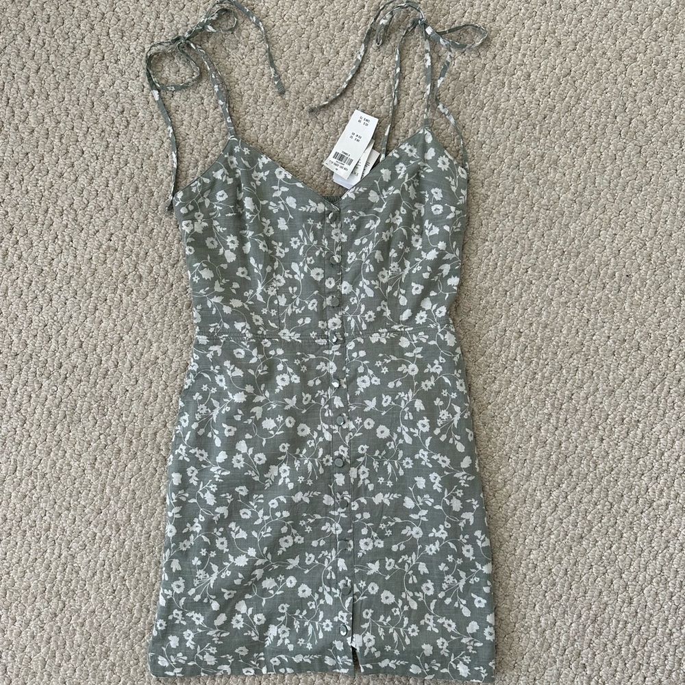 Abercrombie Green Floral Dress